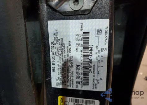 2017 Ford Fusion Se from USA, damaged, VIN 3FA6P0HD1HR348615